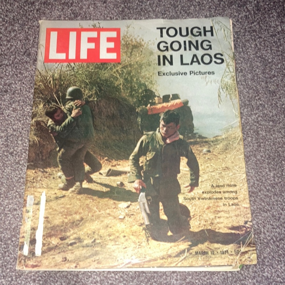 Vintage, Life magazine,  March 12, 1971Article on: Tough  going and LAOS,